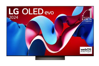TV LG OLED55C41LA, 55" UHD OLED evo, 4K (3840 x 2160), DVB-C/T2/S2, Full Cinema Screen, Alpha 9 AI 4K Gen7, 144Hz, ThinQ AI, HDR10, VRR, NVIDIA G-SYNC, AMD FreeSync, Dolby Vision, Dolby Atmos, Wi-Fi, Bluetooth, HDMI, USB, Airplay 2, Multi View, Met