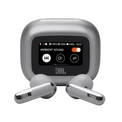 Блутут слушалки-тапи JBL Live Flex 3 - Сребрист