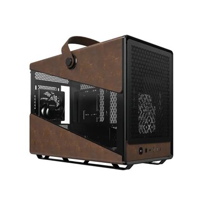 Montech Case mATX - Heritage PRO (B) - USB-C, Leather, 4 x 120 mm Fans
