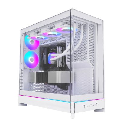 Montech кутия Case ATX - HS02 PRO (W) - 5 x 120 mm ARGB Fans, USB-C, Black