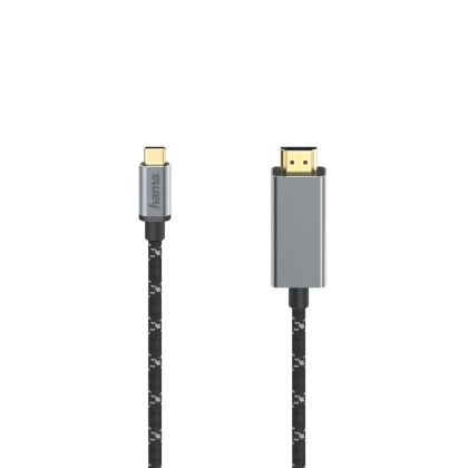 Hama Video Cable, USB-C Plug - HDMI™ Plug, Ultra-HD 4K@60 Hz, alu, 1.50 m