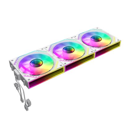 Gamemax Fan Pack 3-in-1 3x120mm - FN12A-S3I White, Daisy-Chain, Addressable RGB