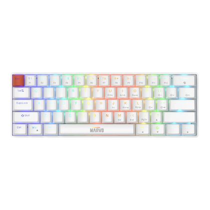 Marvo Gaming Mechanical keyboard Saber 61 KG933G White - 61 keys, Red Switches [Linear]