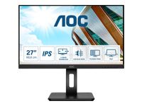 Monitor AOC Q27P2Q, 27" IPS WLED, 2560x1440@75Hz, 4ms GtG, 300cd m2, 1000:1, DCR 50M:1, FlickerFree, Low Blue Light, 2Wx2, Tilt, Height Adjust, HDMI-Swivel, Pivot , DP, hub USB