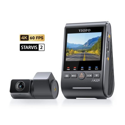 VIOFO Видеорегистратор Dash Cam A329S 2 Channel - 4K, HDR, Dual Sony STARVIS 2, GPS, Bluetooth, Wi-Fi 6