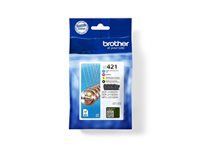 BROTHER 4-pack of Black Cyan Magenta and Yellow 200-page standard capacity ink cartridges for DCP-J1050DW MFC-J1010DW and DCP-J11