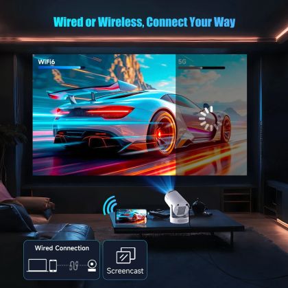 MagCubic Portable Multimedia Projector HY300 Pro+ - 4K, Android 11, Wi-Fi, Bluetooth 5.4