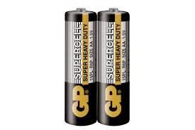 Baterie zinc carbon GP SUPERCELL, 15PL-S2, R6, 2 buc. în ambalaj/contractabil, 1,5V