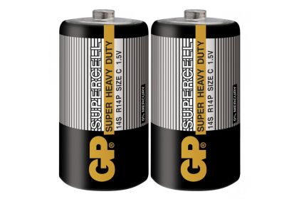 Baterie zinc carbon GP 14S-S2 Powercell, R14, 2 buc. în ambalaj / Shrink, 1.5V