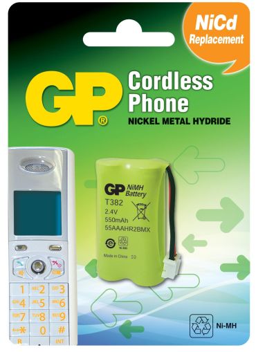 Battery for cordless phone GP 2*ААА 2.4V NiMH 550 mAh GPT382