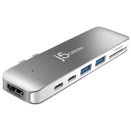 Docking station j5 create JCD382, pentru MacBook Pro, USB-C, Silver