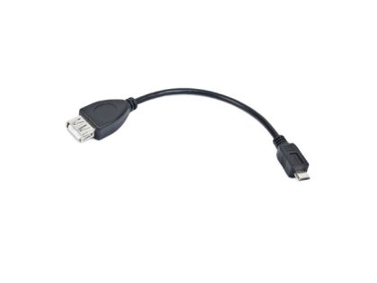Adapter Lanberg USB micro-b (m) -> USB-A (f) 2.0, cable 0.15m otg, black (50-pack)