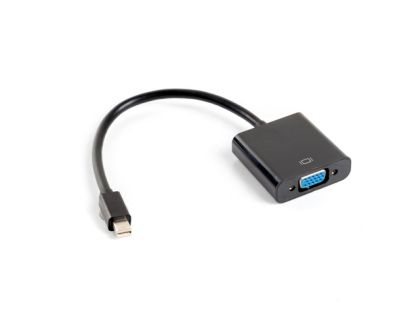 Adapter Lanberg adapter display port mini (m) -> VGA (f), 20cm cable, black