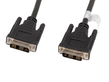 Cablu Lanberg DVI-D(M)(18+1)-> DVI-D(M)(18+1) cablu 1,8 m, legătură unică, negru