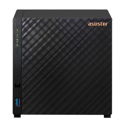 Network storage Asustor AS1104T, 4 bay NAS, Realtek RTD1296, Quad-Core, 1.4GHz, 1GB DDR4 (not expandable), 2.5GbE x1, USB3.2 Gen1 x2, WOW (Wake on WAN), System Sleep Mode, hardware encryption, EZ connect, EZ Sync