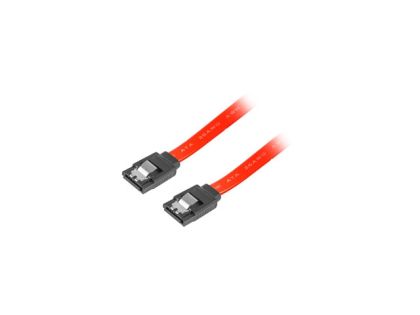 Cable Lanberg SATA DATA II (3GB/S) F/F cable 50cm metal clips, red
