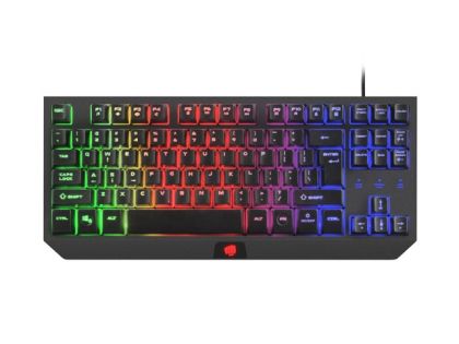 Tastatură caiboard Fury Gaming, Hurricane TKL, iluminare de fundal curcubeu, aspect SUA