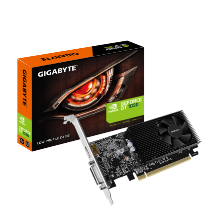 Placă video GIGABYTE GeForce® GT 1030 D4 2GB DDR4 64 biți, Low Profile, DVI-D, HDMI