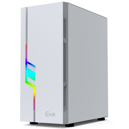 Кутия за компютър PowerCase JX188-7 RGB White