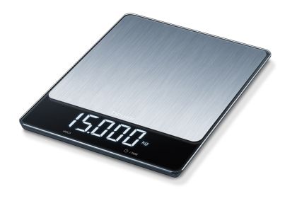 Везна Beurer KS 34 XL kitchen scale; Stainless steel weighing surface; Magic LED; 15 kg / 1 g