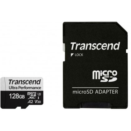 Memory Transcend 128GB micro SD w/ adapter UHS-I U3 A2 Ultra Performance