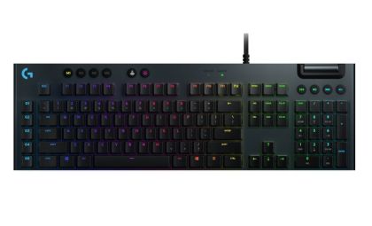 Keyboard Logitech G815 Keyboard, GL Tactile Low Profile, Lightsync RGB, 5 Marco G-Keys, 3 On-Board Profiles, Game Mode, USB Passthrough Data/Power, Media Controls, Carbon