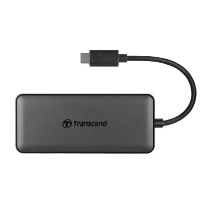USB hub Transcend 3-Port Hub, 1-Port PD, SD/MicroSD Reader, USB 3.1 Gen 2, Type C