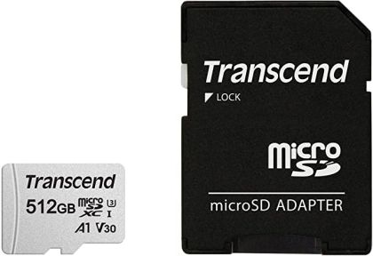 Memory Transcend 512GB micro SD UHS-I U3 A1 (with adapter)