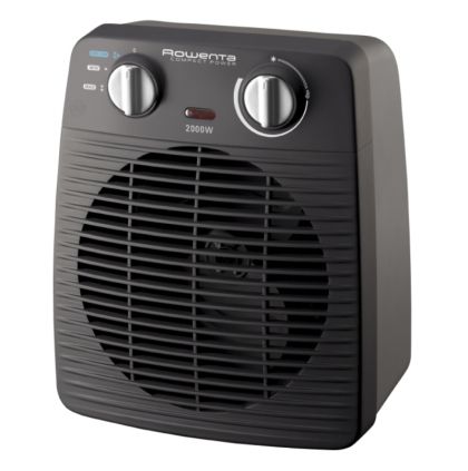 Soba cu ventilator Rowenta SO2210F0, 2000W, 2 viteze, ventilator racire, 59db(A), termostat. GRI / NEGRU