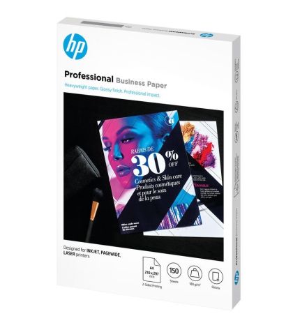 Paper HP Inkjet, PageWide and Laser Professional Business Paper, A4, glossy, 180g/m2, 150 sheets