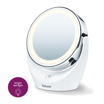 Козметично огледало Beurer BS 49 lluminated cosmetic mirror; 12 LEDs; 5 x zoom; 2 mirrors; 11 cm
