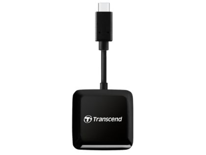 Cititor de carduri Transcend Cititor de carduri SD/microSD, USB 3.2 Gen 1, negru, tip C