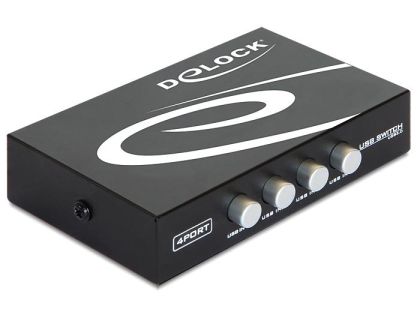 Switch Delock Manual, 4 x porturi USB 2.0, negru