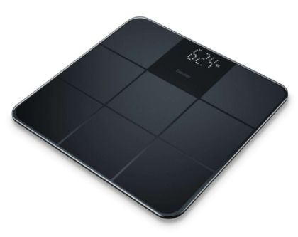 Везна Beurer GS 235 Black Glass bathroom scale non-slip surface; Automatic switch-off, overload indicator; height 2.7 cm; 180 kg / 100 g  5 years warranty