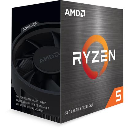 Procesor AMD Ryzen 5 5500, soclu AM4, 6 nuclee, 12 fire, 3,6 GHz (până la 4,2 GHz), 19 MB Cache, 65 W, BOX