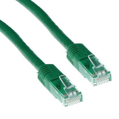Cablu patch de rețea ACT U/UTP, CAT 6, RJ-45 - RJ-45, 0,5 m, fire de cupru, verde, ambalare în vrac