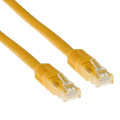 Cablu patch de rețea ACT U/UTP, CAT 6, RJ-45 - RJ-45, 1,5 m, fire de cupru, galben, ambalare în vrac