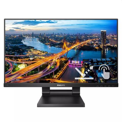 Монитор Philips 242B1TC/00, 23.8" Touch (anti-glare), IPS, WLED, 1920x1080@75Hz, 4ms GTG, 250cd m/2, 1000:1, DCR 50M:1, FlickerFree, Low Blue Mode, 2Wx2, Tilt, Height Adjust, D-SUB, HDMI, DP, USB hub