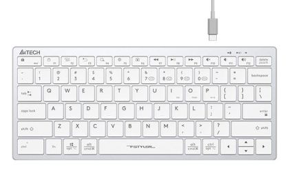 Keyboard FBX51C FSTyler, Bluetooth & 2.4G Wireless KB, Grayish White