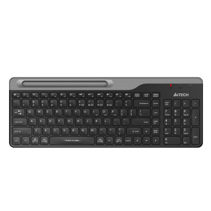 Tastatură fără fir A4tech Fstyler FBK25, Bluetooth, 2.4G, suport pentru telefon, chirilic, negru