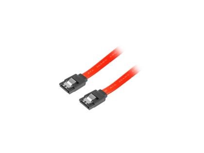 Cable Lanberg SATA DATA II (3GB/S) F/F cable 30cm metal clips, red