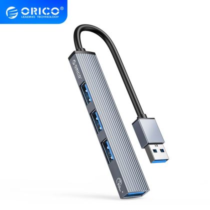 Orico USB3.0/2.0 HUB 4 port, Aluminum - AH-A13-GY
