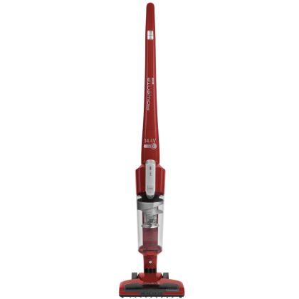 Vacuum cleaner Rowenta RH6543WH, AIR FORCE EXTREME, cyclonic technology, 14.4V lithium ion battery, up to 30 min. running time, 5 h recharging time, Head with LED, dust container capacity: 0.65 L, 80 dB(A), red