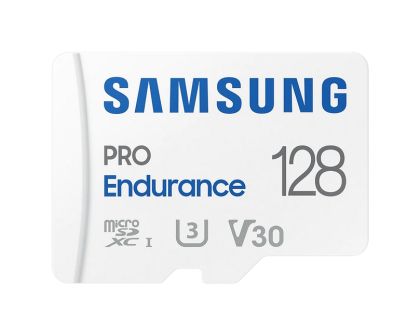 Memory Samsung 128 GB micro SD PRO Endurance, Adapter, Class10, Waterproof, Magnet-proof, Temperature-proof, X-ray-proof, Read 100 MB/s - Write 40 MB/s