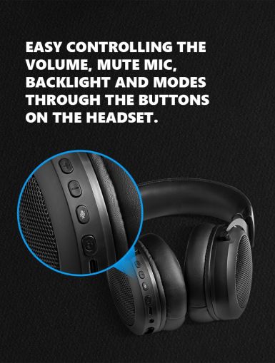 Marvo безжични геймърски слушалки Gaming Headphones HG9088W - Bluetooth, 2.4G