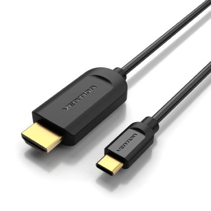 Cablu Vention Cablu tip C la HDMI - 2,0 m 4K Negru - CGUBH