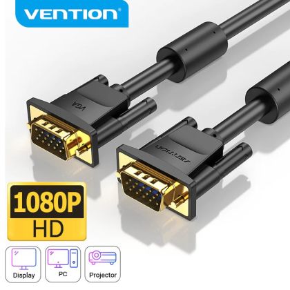 Vention Cable VGA HD15 M / M 2.0m Gold Plated, 2 Ferrites - DAEBH