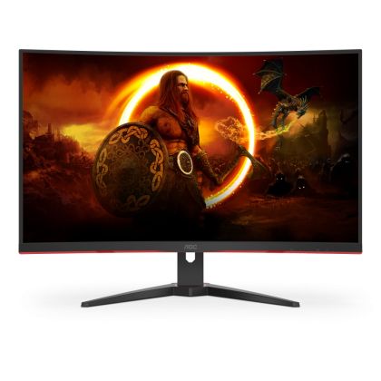 Monitor AOC C32G2ZE/BK, 31.5" Curved 1500R, VA, WLED, 1920x1080@240Hz, 4ms GtG, 1ms MPRT, 300cd/m2, 4000:1, DCR 80M:1, FreeSync, FlickerFree, Low Blue Light, Tilt, 2xHDMI, DP