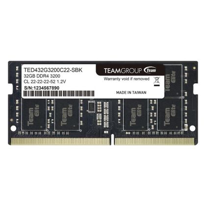 Memory Team Group Elite DDR4 SO-DIMM 32GB 3200MHz CL22 1.2V TED432G3200C22-S01