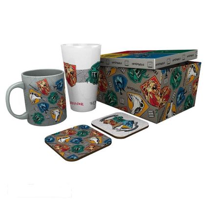 ABYSTYLE HARRY POTTER Pck Glass XXL+Mug+2 Coasters Stand Together